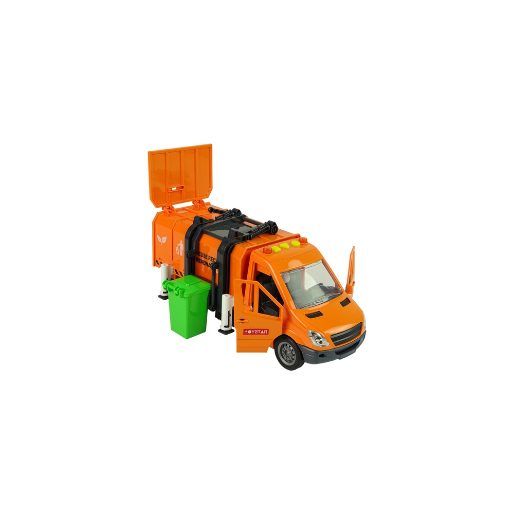 Rubbish Truck with Friction Drive Sound Effects Orange
