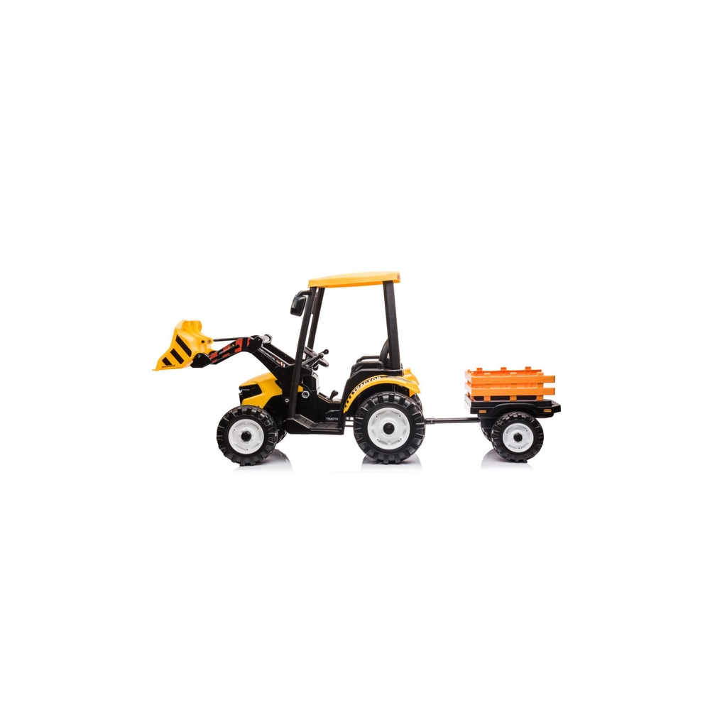 Elektrinis traktorius su priekaba Hercules 24V, Yellow-Elektromobiliai vaikams, Traktoriai-e-vaikas