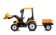 Elektrinis traktorius su priekaba Hercules 24V, Yellow-Elektromobiliai vaikams, Traktoriai-e-vaikas