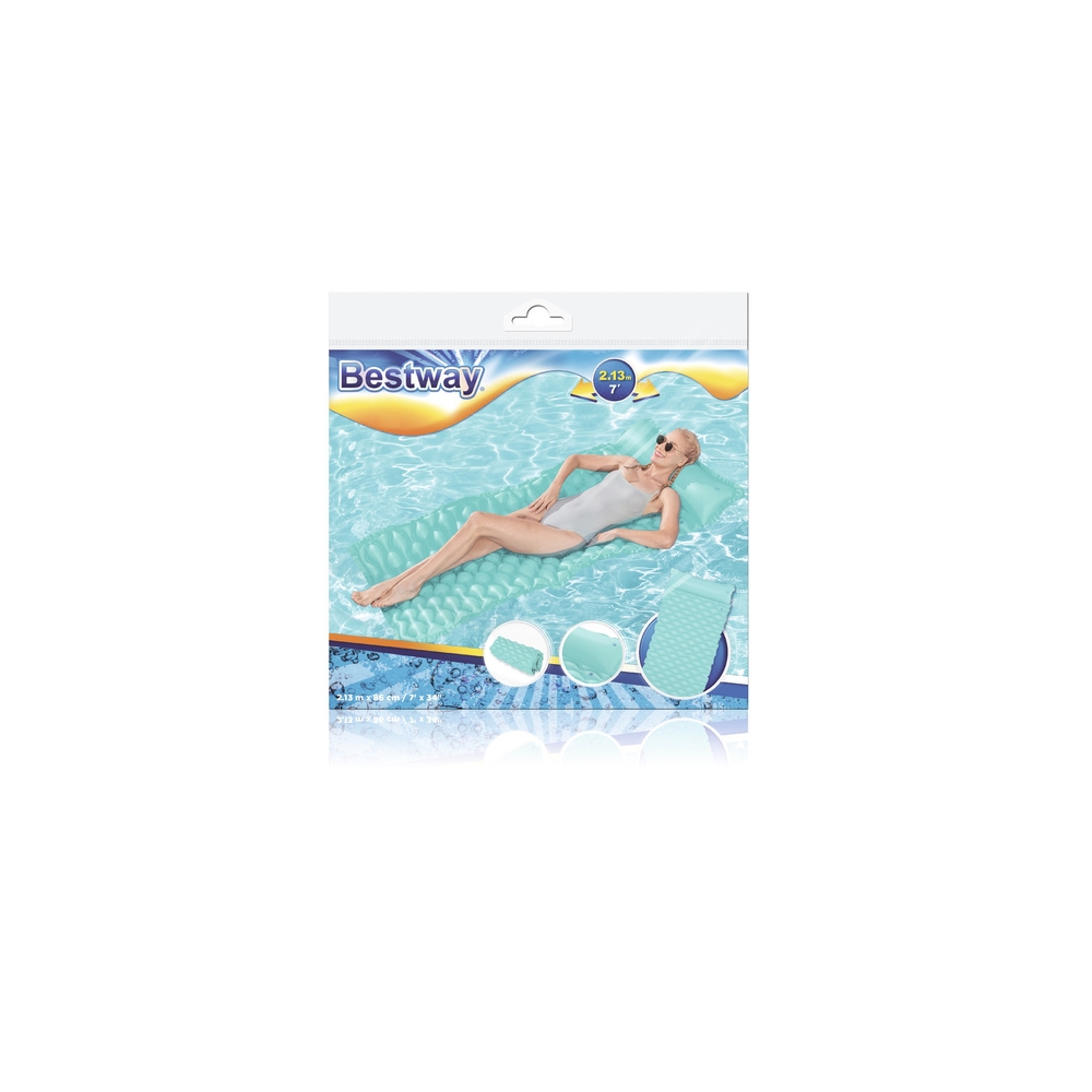 Dmuchany Materac Plażowy Turkusowy 213 x 86 cm Bestway 44020
