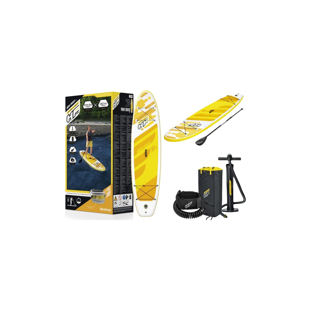 "Sup Hydro-Force" lenta geltona 320 x 76 x 12 cm Bestway 65348-Namai, laisvalaikis, turizmas, Pripučiamos valtys, irklai-e-vaika