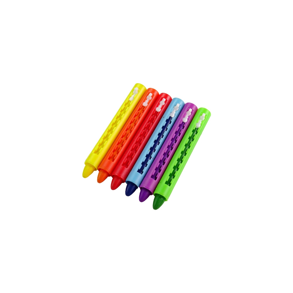 Pastelinių kreidelių rinkinys LEANTOYS, 6 vnt., 9cm