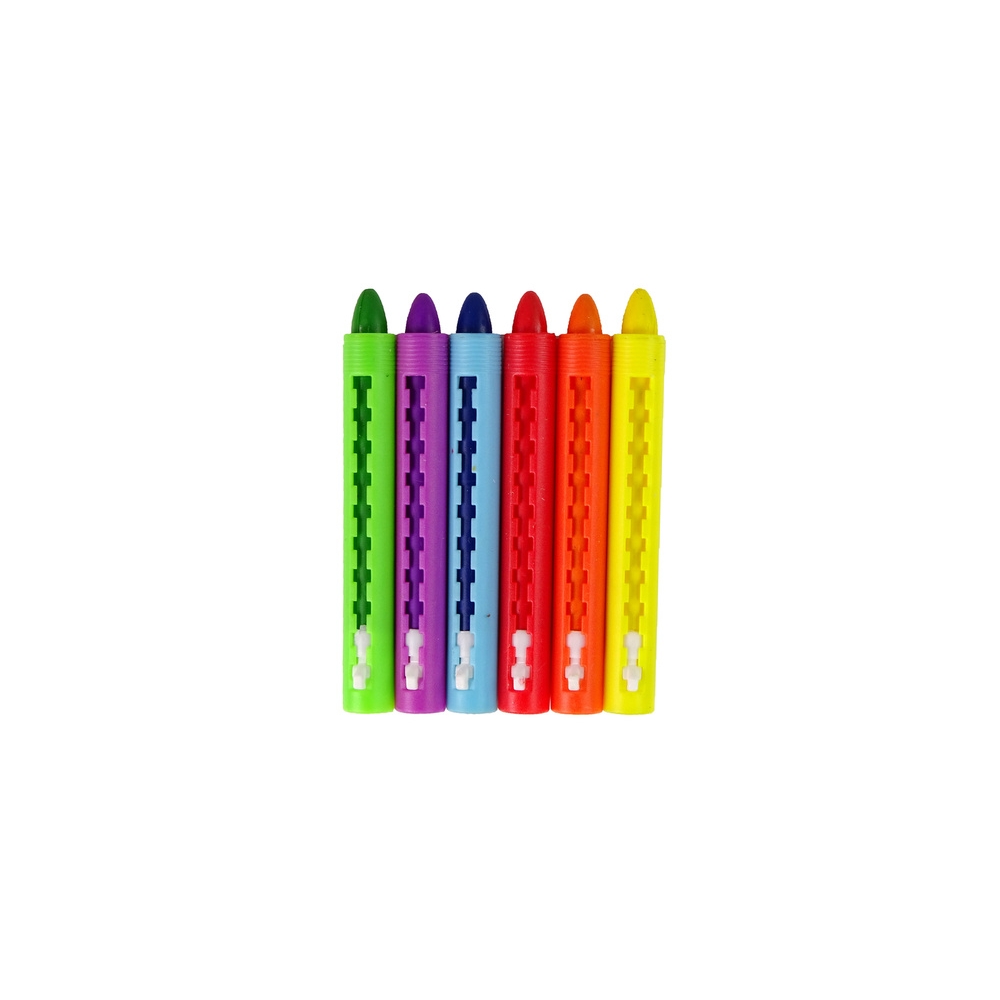 Pastelinių kreidelių rinkinys LEANTOYS, 6 vnt., 9cm