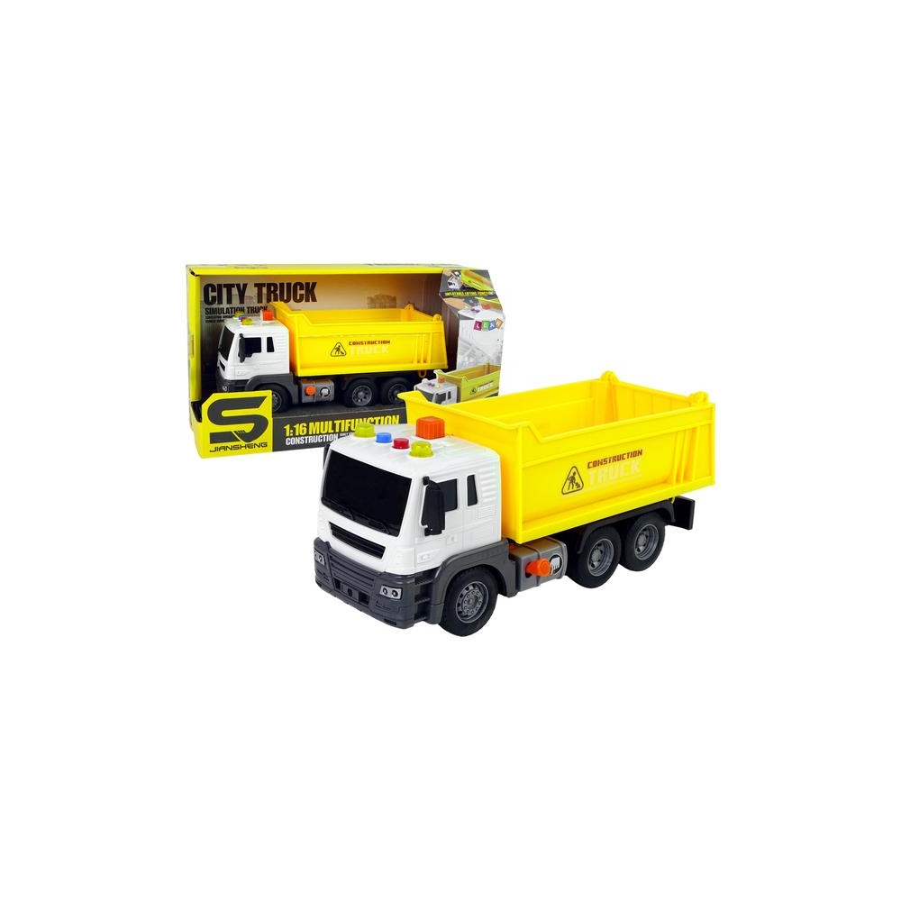 Construction Vehicle Tipper Truck 1:16 Yellow Lift Trailer