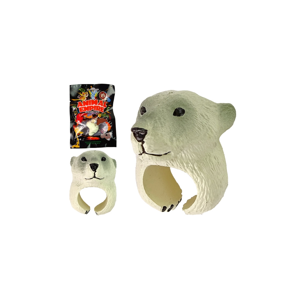 Rankos žiedas Edukaciniai gyvūnai Bear White