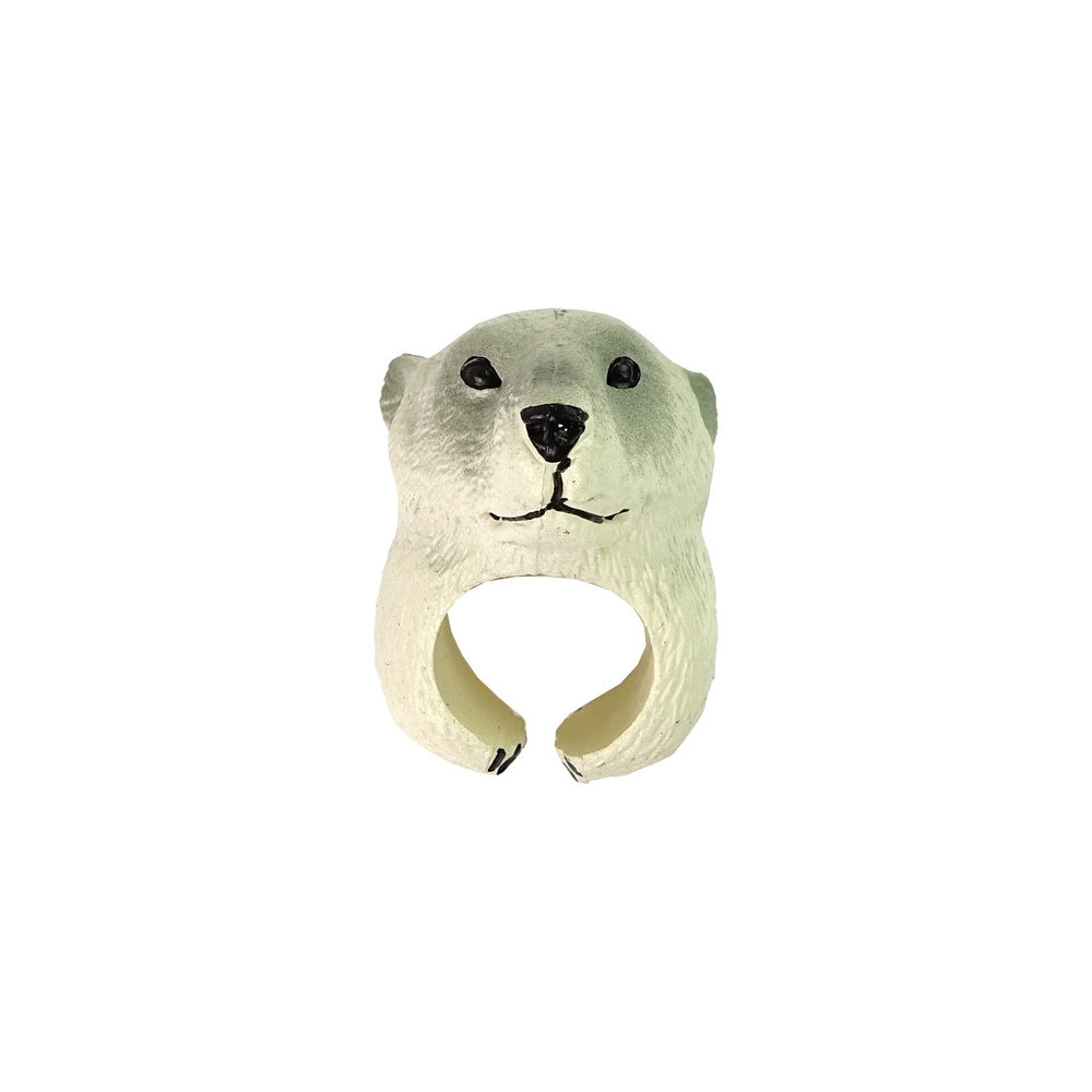Rankos žiedas Edukaciniai gyvūnai Bear White