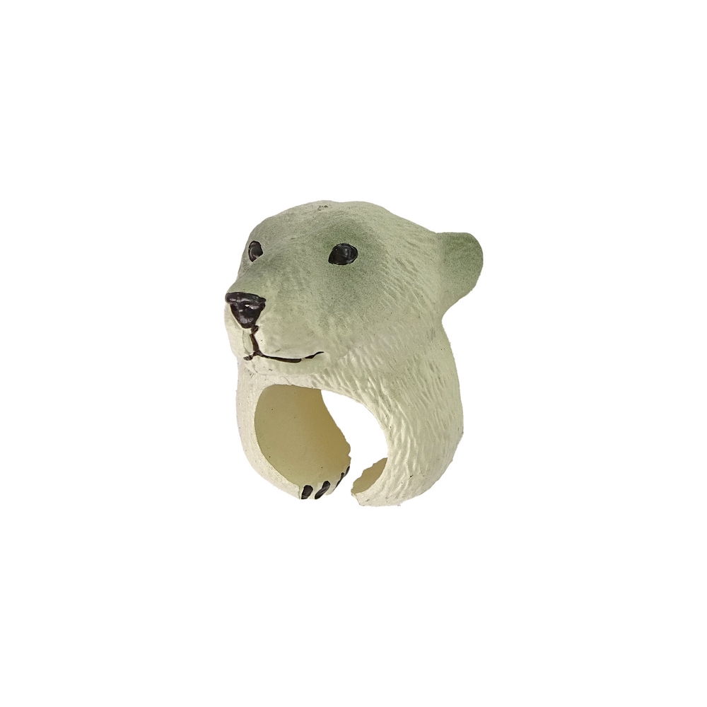 Rankos žiedas Edukaciniai gyvūnai Bear White