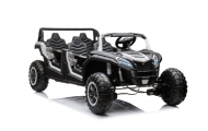 Keturvietis elektrinis Buggy A033 4x4 24V, White-Elektromobiliai vaikams, Keturračiai ir bagiai-e-vaikas