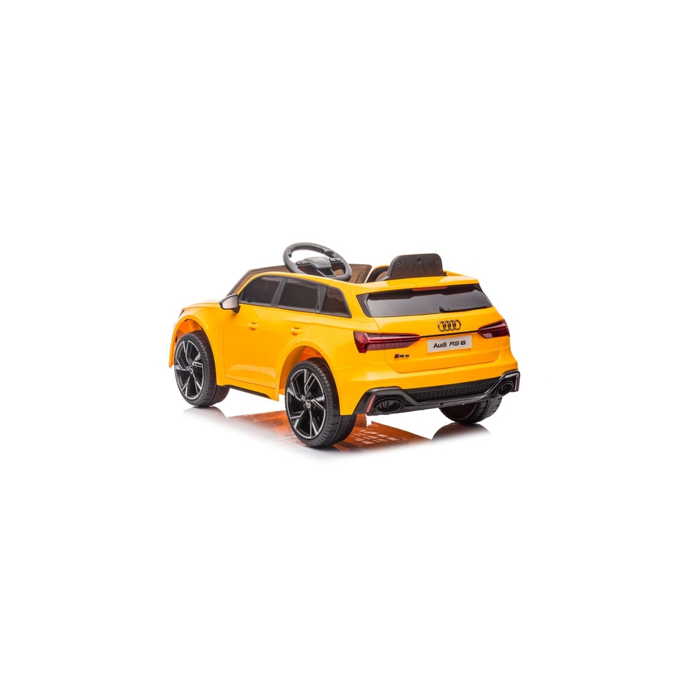 Elektromobilis Audi RS6 BRD-2118, Yellow-Elektromobiliai vaikams, Visureigiai-e-vaikas