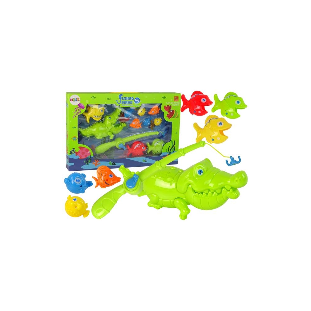 Large Fishing Set with fishing rod Let's Go Fishing ! 11 elements