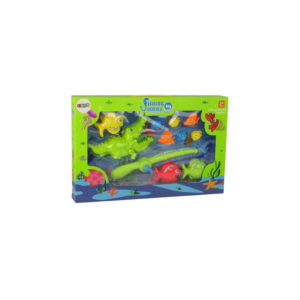 Large Fishing Set with fishing rod Let's Go Fishing ! 11 elements
