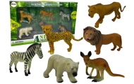 Figūrėlių rinkinys Afrika Laukiniai gyvūnai Kengūra Zebras