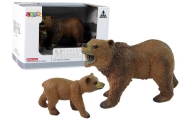 Set of 2 Figures Grizzly bear with cub