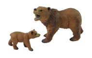 Set of 2 Figures Grizzly bear with cub