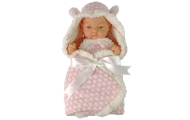Sweet Baby Bean Puppet Pink Bow