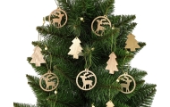 Christmas Wooden Christmas Tree Bomb Reindeer Christmas Tree Ornament