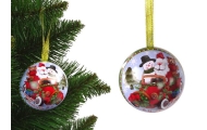Metal Christmas Tree Decorative Metal Bomb Santa with Snowman Green