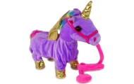 Mascot Horse Interactive Unicorn Purple Golden Wings
