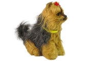 Interactive Plush Dog Soft fur Breed Yorkshire terrier Stroke its head and learn its functions