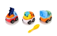Set of 3 Construction Cars for Disassembly  + Screwdriver  Concrete mixer Crane Tipper