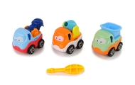 Set of 3 Construction Cars for Disassembly  + Screwdriver  Concrete mixer Crane Tipper