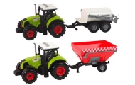 Duży Traktor Światła LED Dźwięki 2 Maszyny Farm Set
