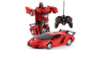 Robotas 2in1 R/C Šviesos garsas Driftas Raudonas-Žaislai, Auto ir transporto žaislai, Valdomos radijo bangomis, Robotai-e-vaikas