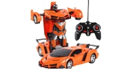 Robotas 2in1 R/C Šviesos garsas Driftas Oranžinis-Žaislai, Auto ir transporto žaislai, Valdomos radijo bangomis, Robotai-e-vaika