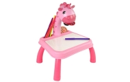 DINOSAUR TABLE WITH PROJECTOR FOR DRAWING + ACCESSORIES  COLOUR PINK