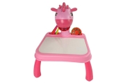 DINOSAUR TABLE WITH PROJECTOR FOR DRAWING + ACCESSORIES  COLOUR PINK