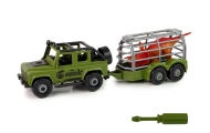Auto Terenowe Transporter Do Rozkręcania DIY Zielony Dinozaur