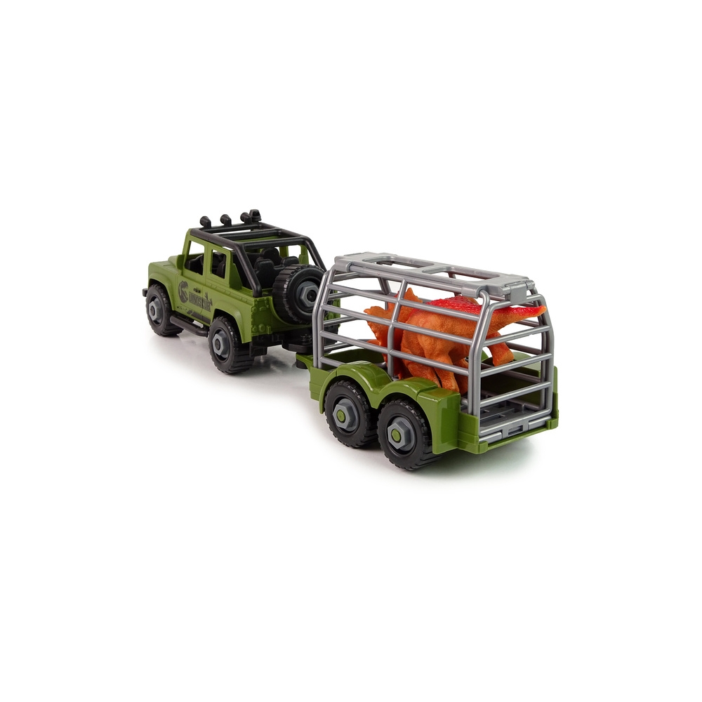Auto Terenowe Transporter Do Rozkręcania DIY Zielony Dinozaur
