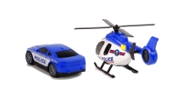 Zestaw Policja Laweta Ciężarówka Autko Helikopter Dźwięk Światła