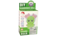 DIY Diamond Creative Kit  Green Reindeer Crystals Sequins 3D Keyring