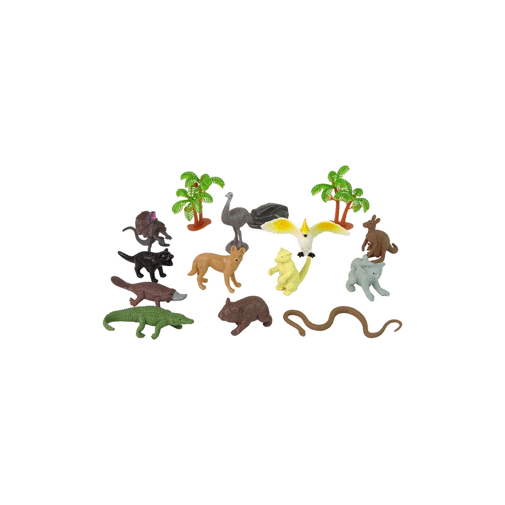 Set Animals of Australia Figures 12pcs. Accessories in Tube