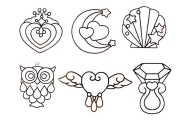 Stained Glass Painting Pendants Solidifying Paint 6 pcs.