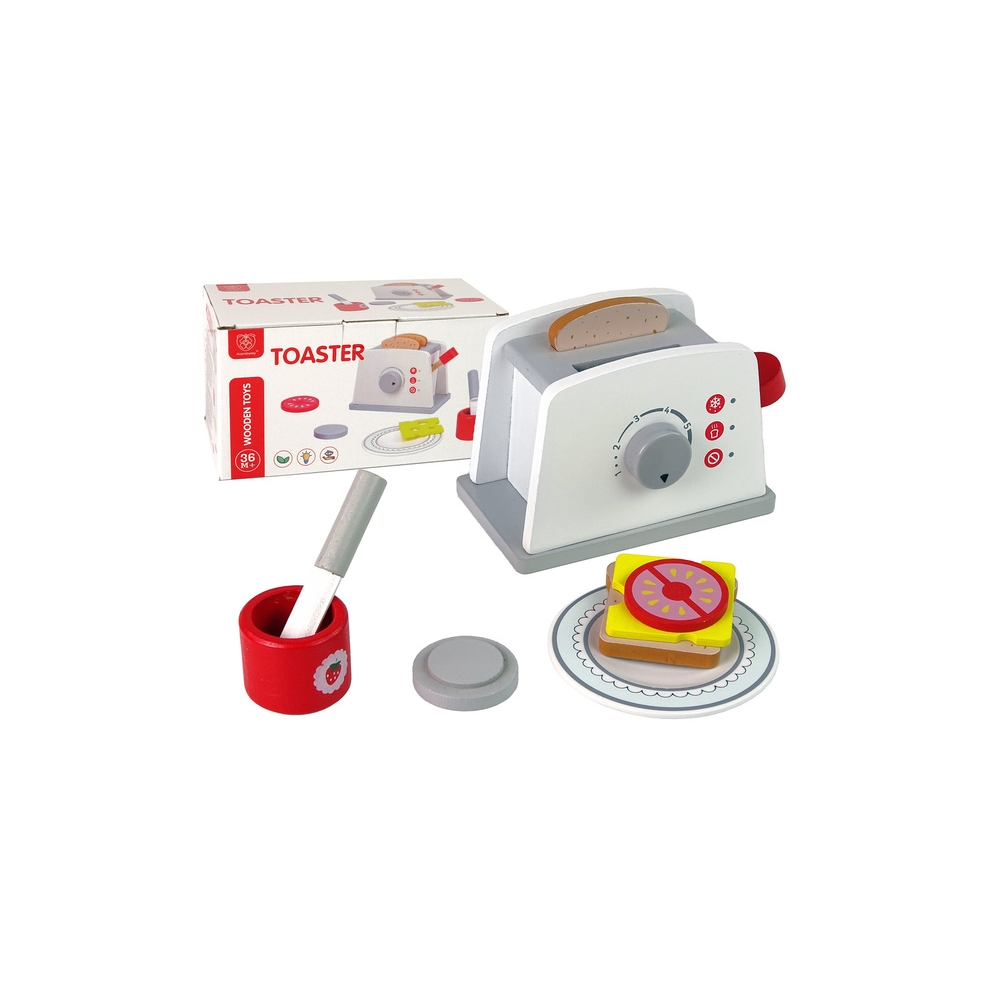 Wooden Toaster Breakfast Accessories Knob For Kids