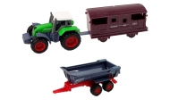 Žemės ūkio transporto priemonių rinkinys Traktorius 12 dalių Metalinis