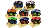 Auto Resorak Z Naciągiem Monster Truck Big Foot Gumowe Opony Rampa