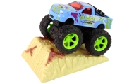 Auto Resorak Z Naciągiem Monster Truck Big Foot Gumowe Opony Rampa