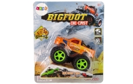 Auto Resorak Z Naciągiem Monster Truck Big Foot Gumowe Opony Rampa