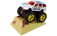 Auto Resorak Z Naciągiem Monster Truck Big Foot Gumowe Opony Rampa