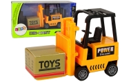 Orange forklift truck
