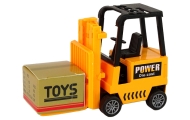 Orange forklift truck