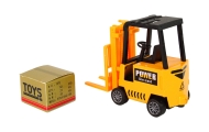 Orange forklift truck