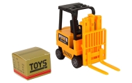 Orange forklift truck