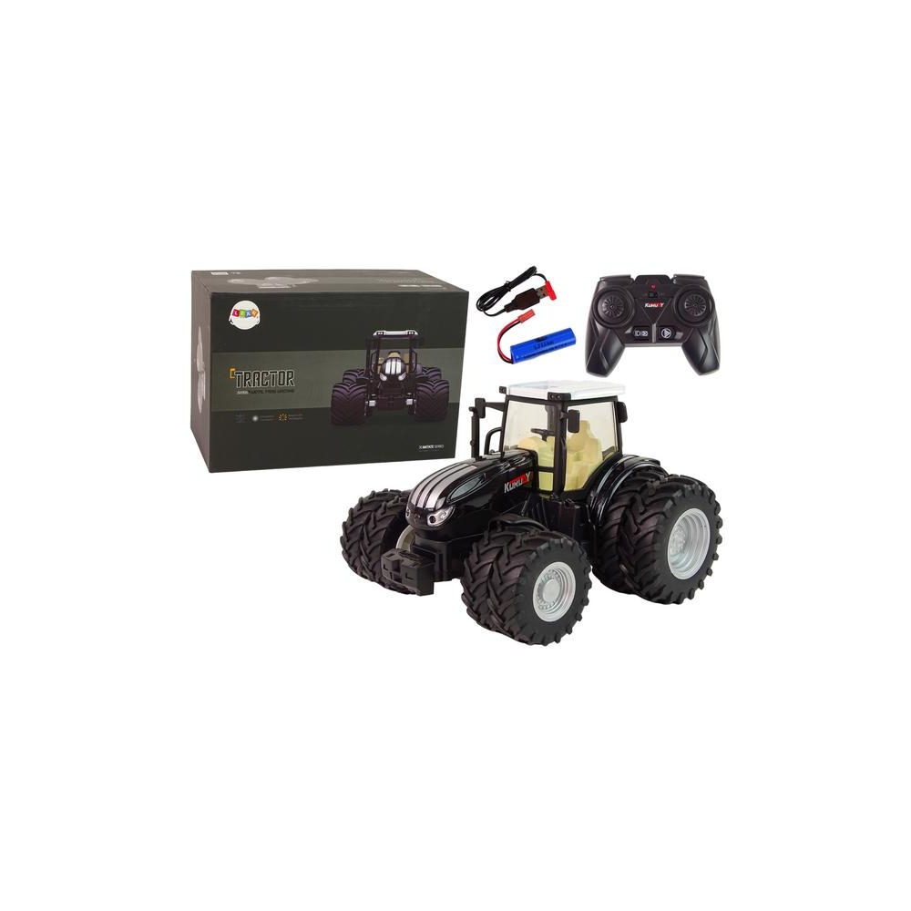 Nuotoliniu būdu valdomas R/C traktorius, juodos spalvos, 2,4 GHz, metalinis-Žaislai, Auto ir transporto žaislai, Traktoriai-e-va