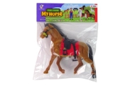 Brown Velvet Horse Red Saddle figurine