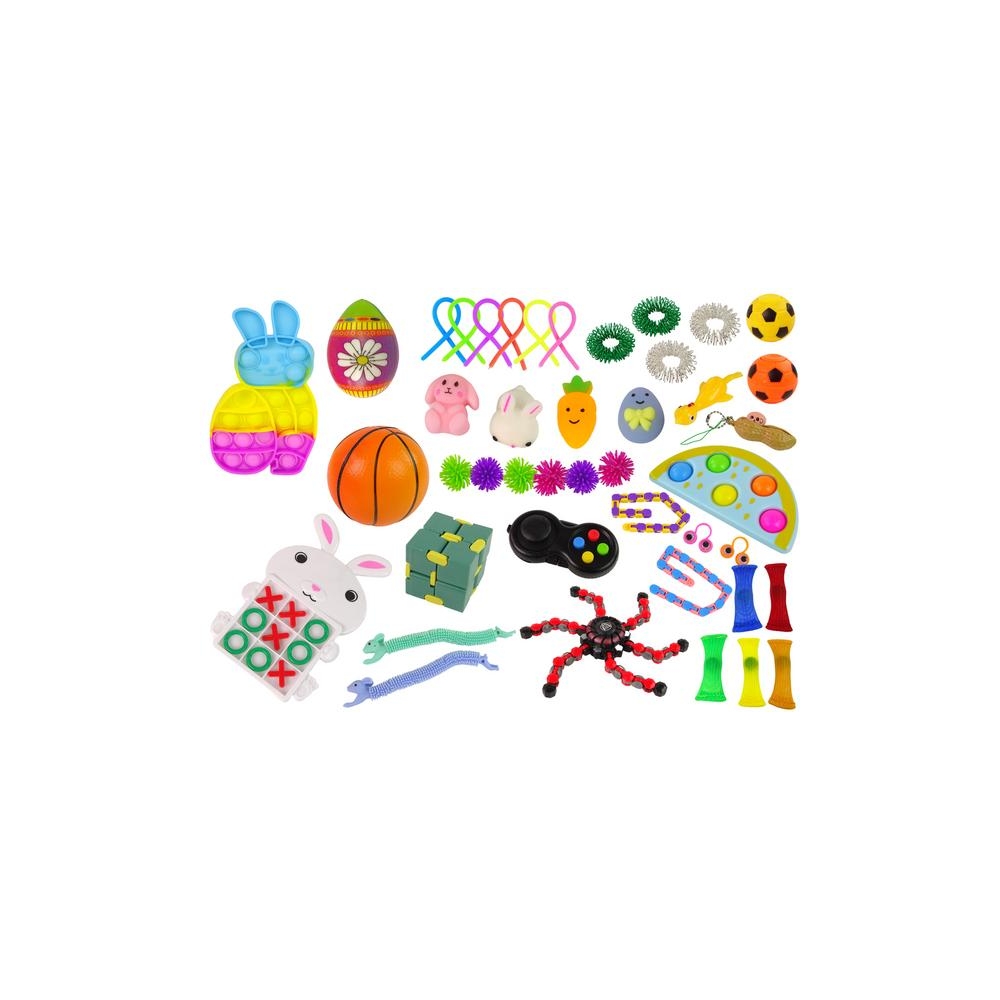 Velykinis žaisliukų rinkinys Pop It Anti-stress LeanToys, 41 vnt