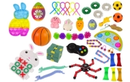 Easter Fidget Toys Pop It Squishy Anti-stress 41 Piece Toy Set.